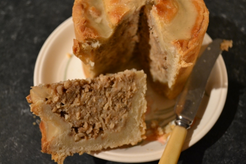 luxury meatl free pork pie
